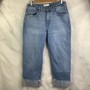 Abercrombie & Fitch Jeans The Baggy Mid-Rise sz 31 12 s Denim Medium Wash Womens